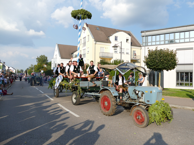 Anhänger der AVB mit Mai-Baum | © Kneitinger