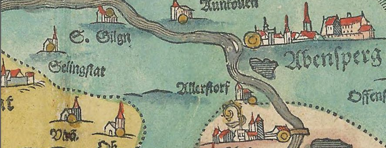 Kartenausschnitt Abensberg Umgebung aus der Landtafel Phillip Appians  | © Stadtmuseum Abensberg