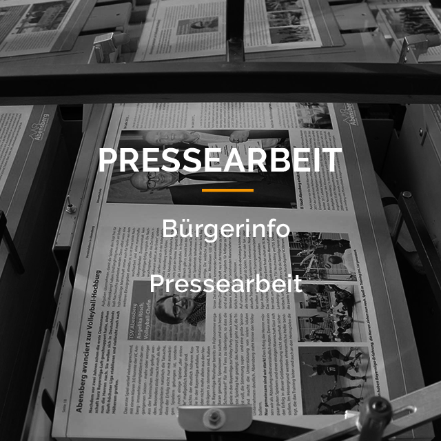 Symbolbild Pressearbeit Stadtverwaltung Abensberg