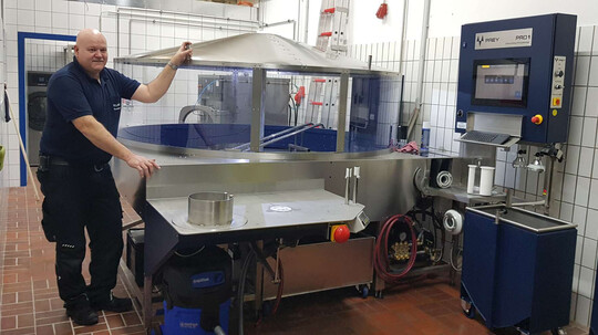 Neue, sichere Schlauchpflegeanlage