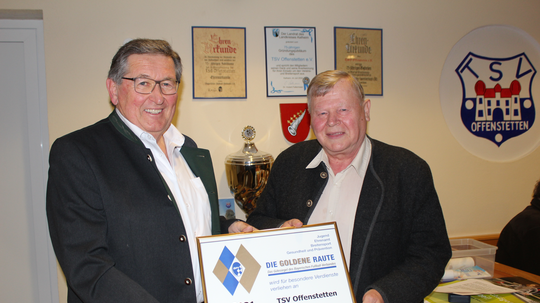 Goldene Raute“ für den TSV Offenstetten