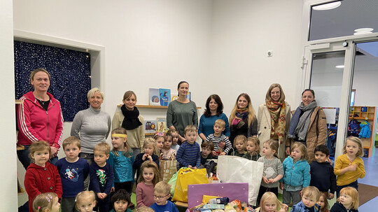 Kindergarten spendet an Tafel