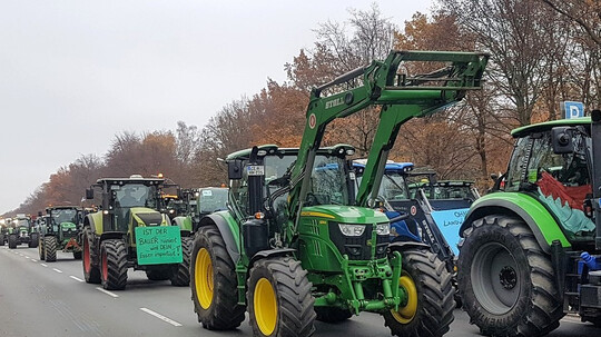 Bauernproteste vor Ort