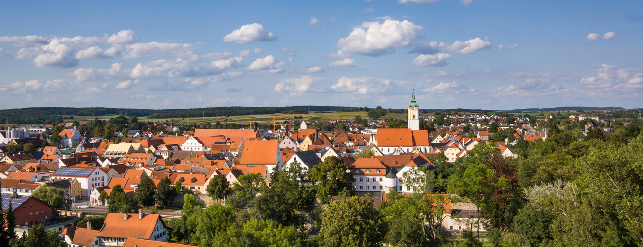 Blick auf die Altstadt von Abensberg
